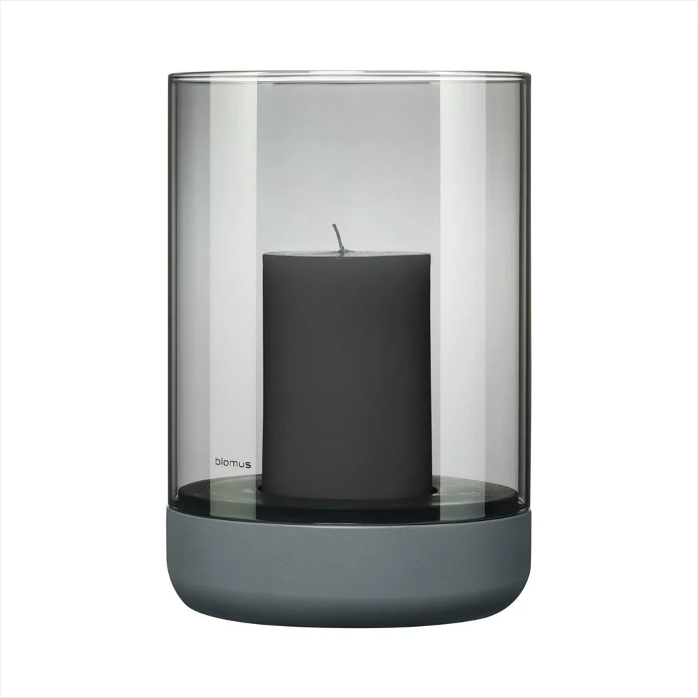 Calma Ljuslykta Large 22,5 cm Stainless Grey/Smoke