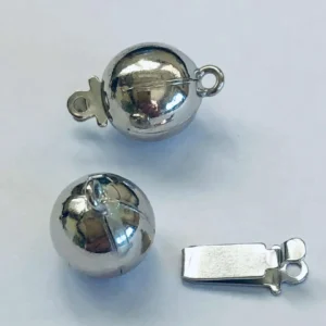 Claspgarten Instickslås - Rund Silverfärgad 10mm 1 styck