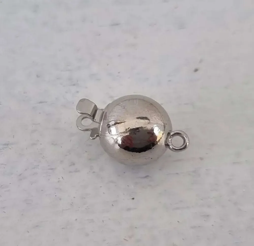 Claspgarten Instickslås - Rund Silverfärgad 10mm 1 styck