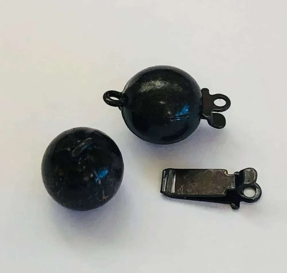 Claspgarten Instickslås - Rund Svartfärgad 8mm 1 styck