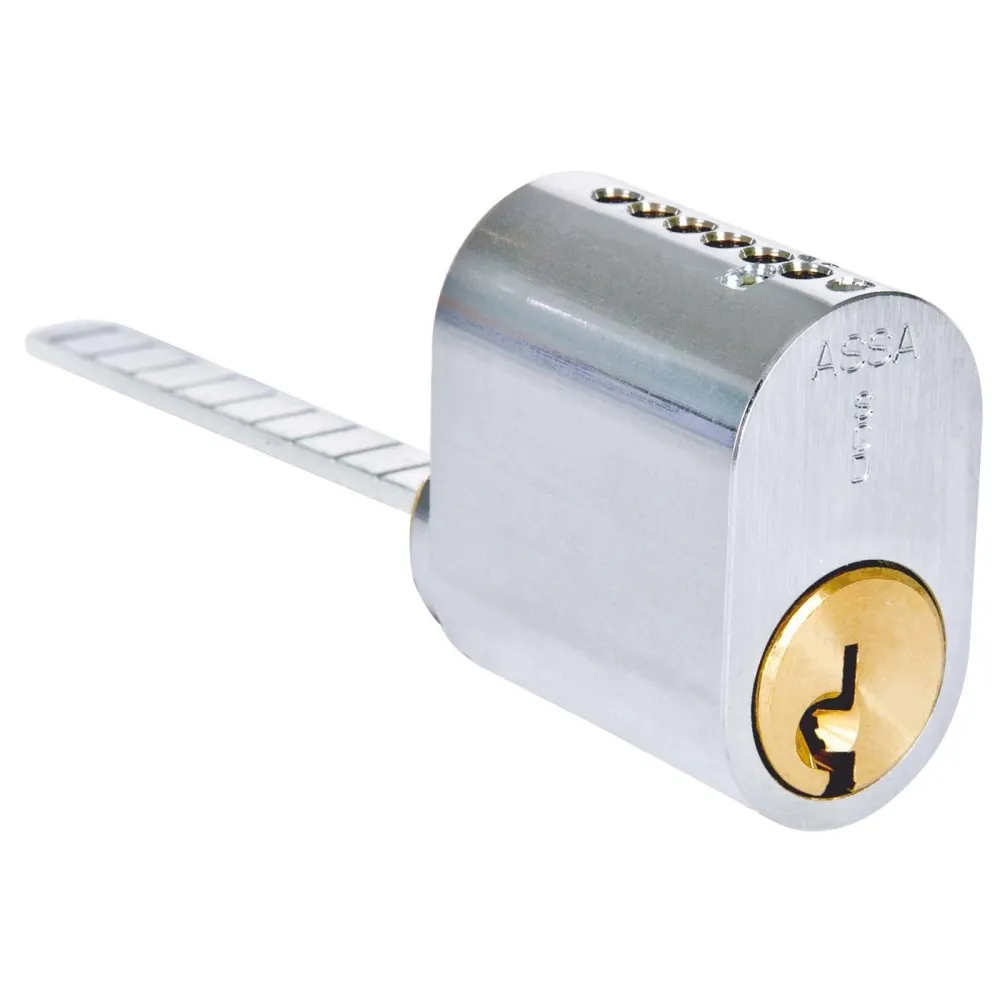 Cylinderlås 1207 nickel med 3 nycklar Assa