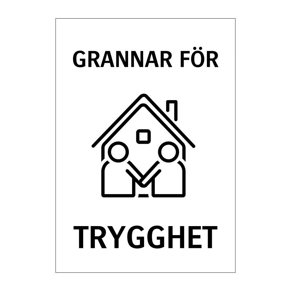 Grannar för trygghet Alarm Siren 148x210mm