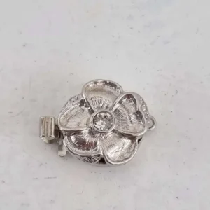 Instickslås - Fleur Stylisee Silverfärgad 14mm, 1 styck