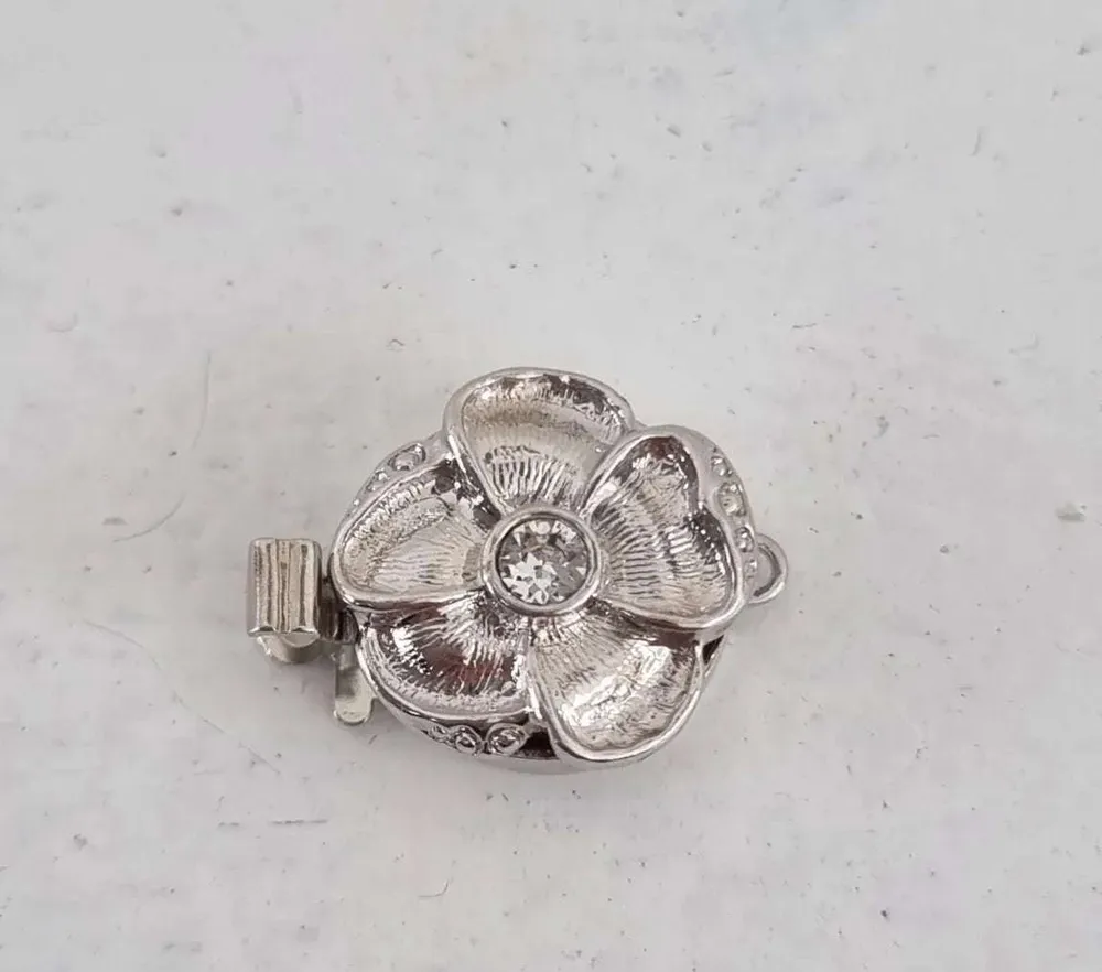 Instickslås - Fleur Stylisee Silverfärgad 14mm, 1 styck