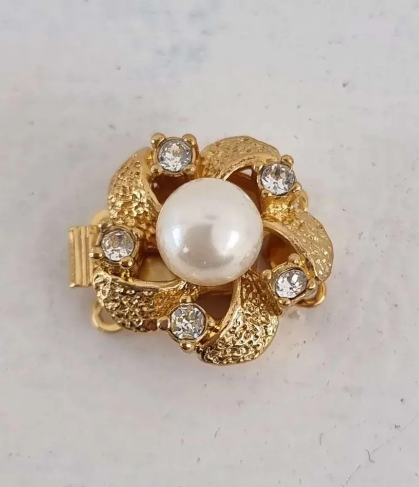 Instickslås - Jolie pearl 23k guldpläterad 16mm 1 styck