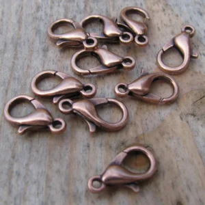 Klolås kopparfärgat - Kvalitetslås 12 mm tio-pack