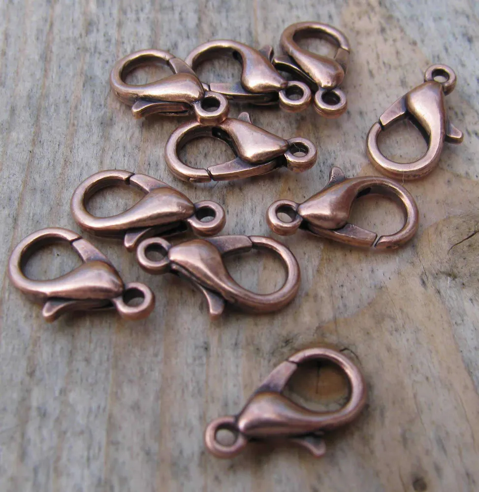 Klolås kopparfärgat - Kvalitetslås 12 mm tio-pack
