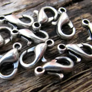 Klolås Silverpläterad - Kvalitetslås 10 mm 15-pack