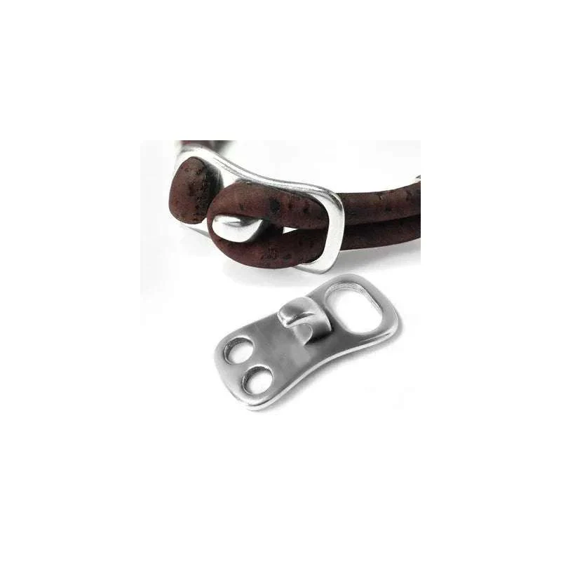 Lås silverfärgat - Haklås för runda band 17x34mm 1 syck