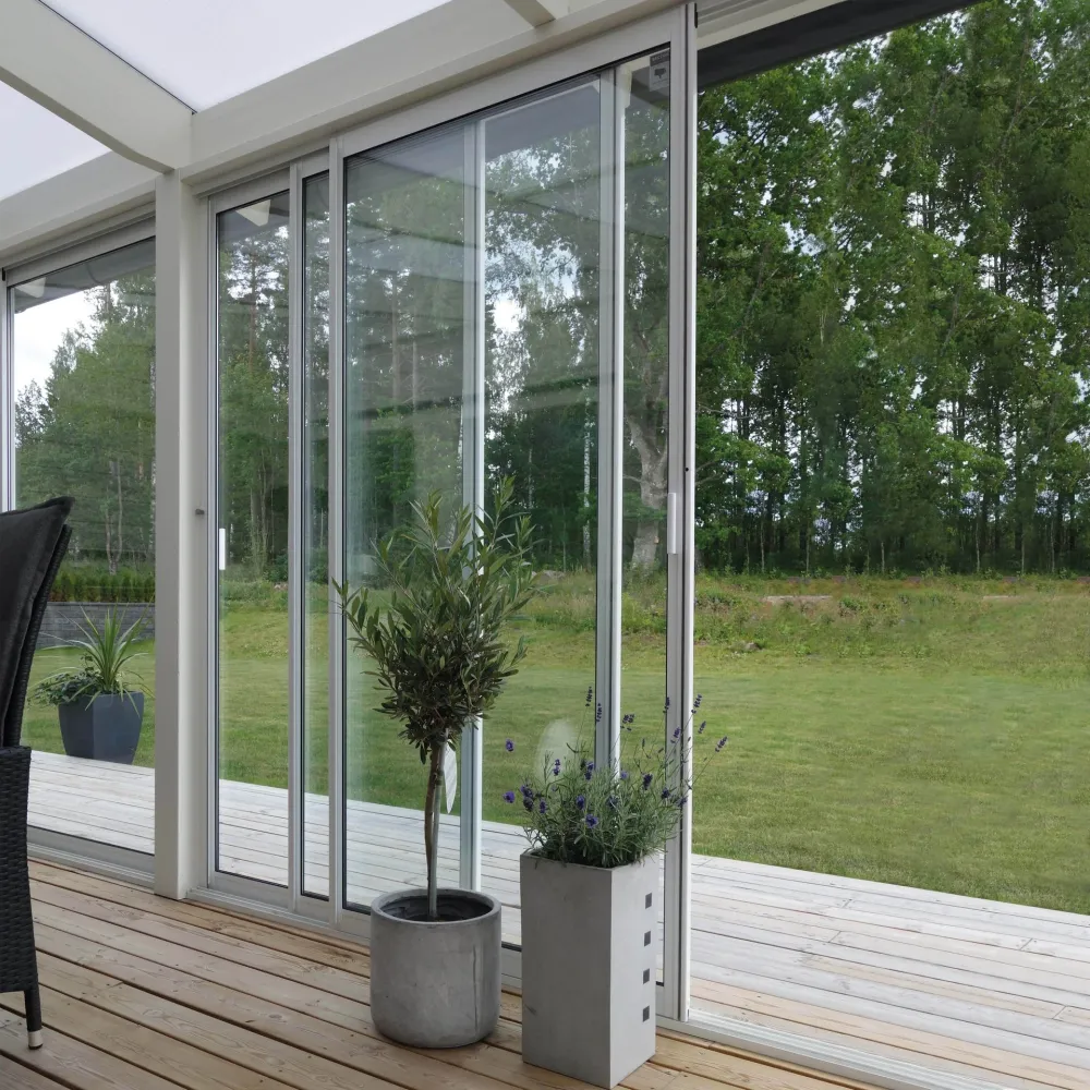 Skjutdörr Aluwhite Sommar 5 mm