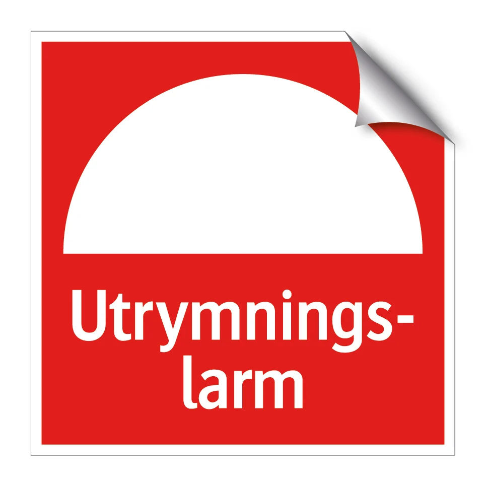 Utrymningslarm 210x210mm