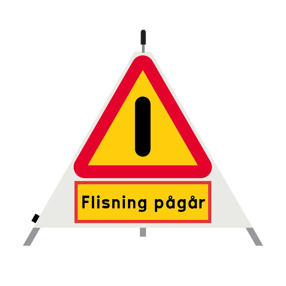 Varningstält - Flisning pågår - A40 Annan fara 600mm