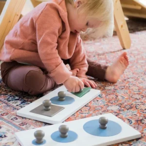 Uniform Montessori Wood Shape Puzzle - Triangle, Circle, and Square