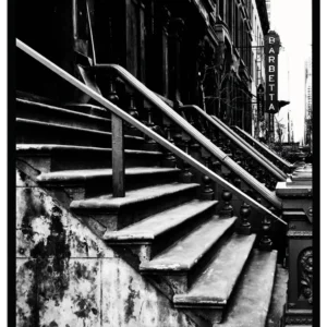 Poster City stairs 21x30cm