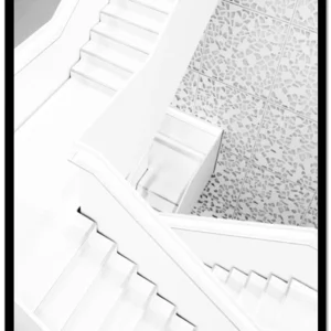 Poster Stairs white 21x30cm