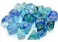 Chessex 7 Die Place - Nebula TM Oceanic/guld Luminary