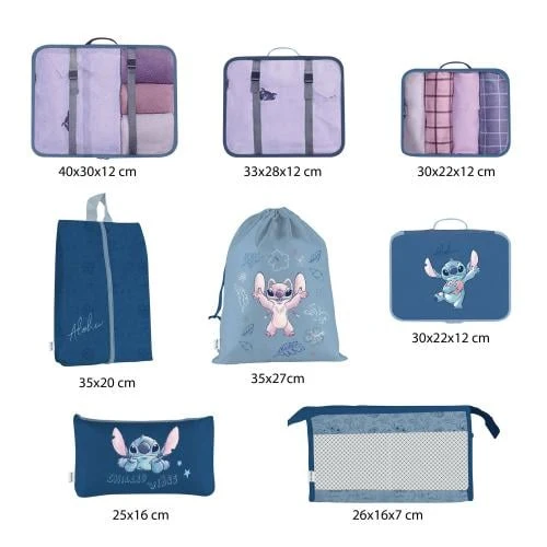 STITCH - Resväskeorganisatörer - 8 st.