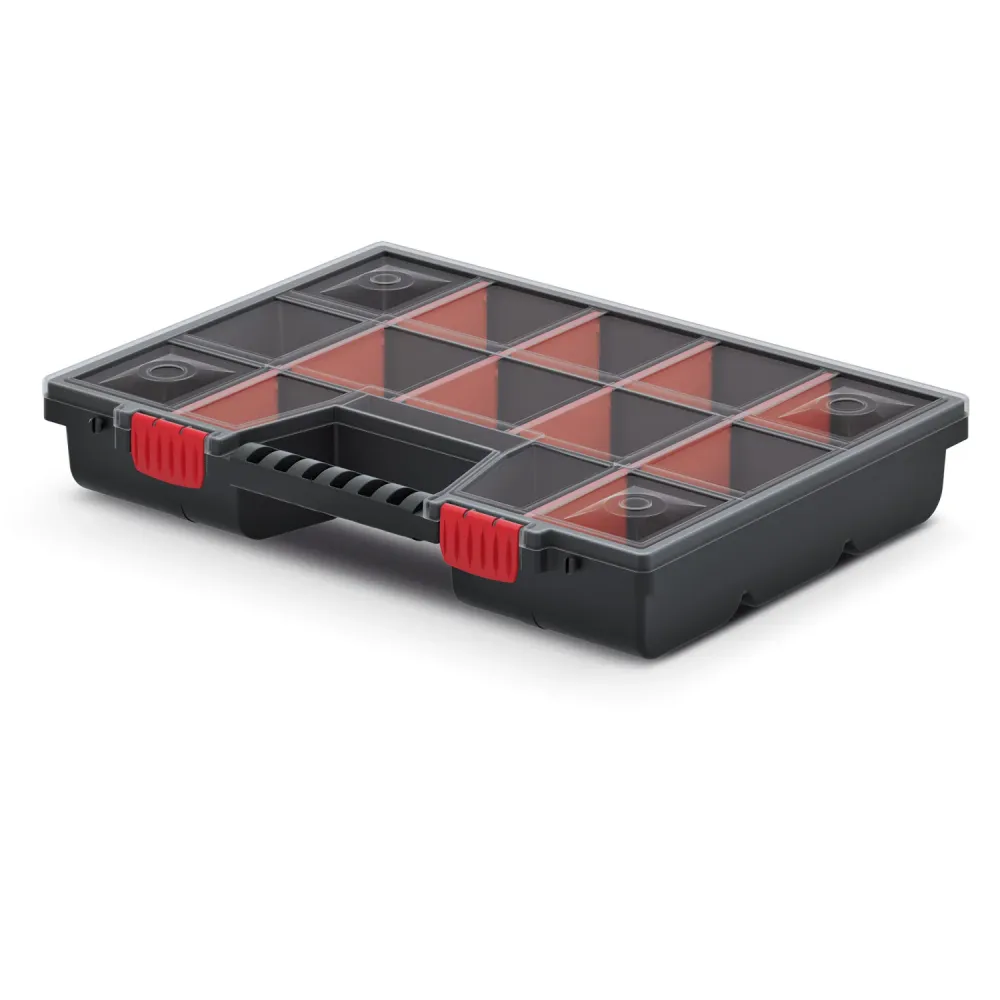 Kistenberg Nor 40 KNO40307 Workshop Tool Organizer Fack Box Fodral Med Handtag Avtagbara Avdelare