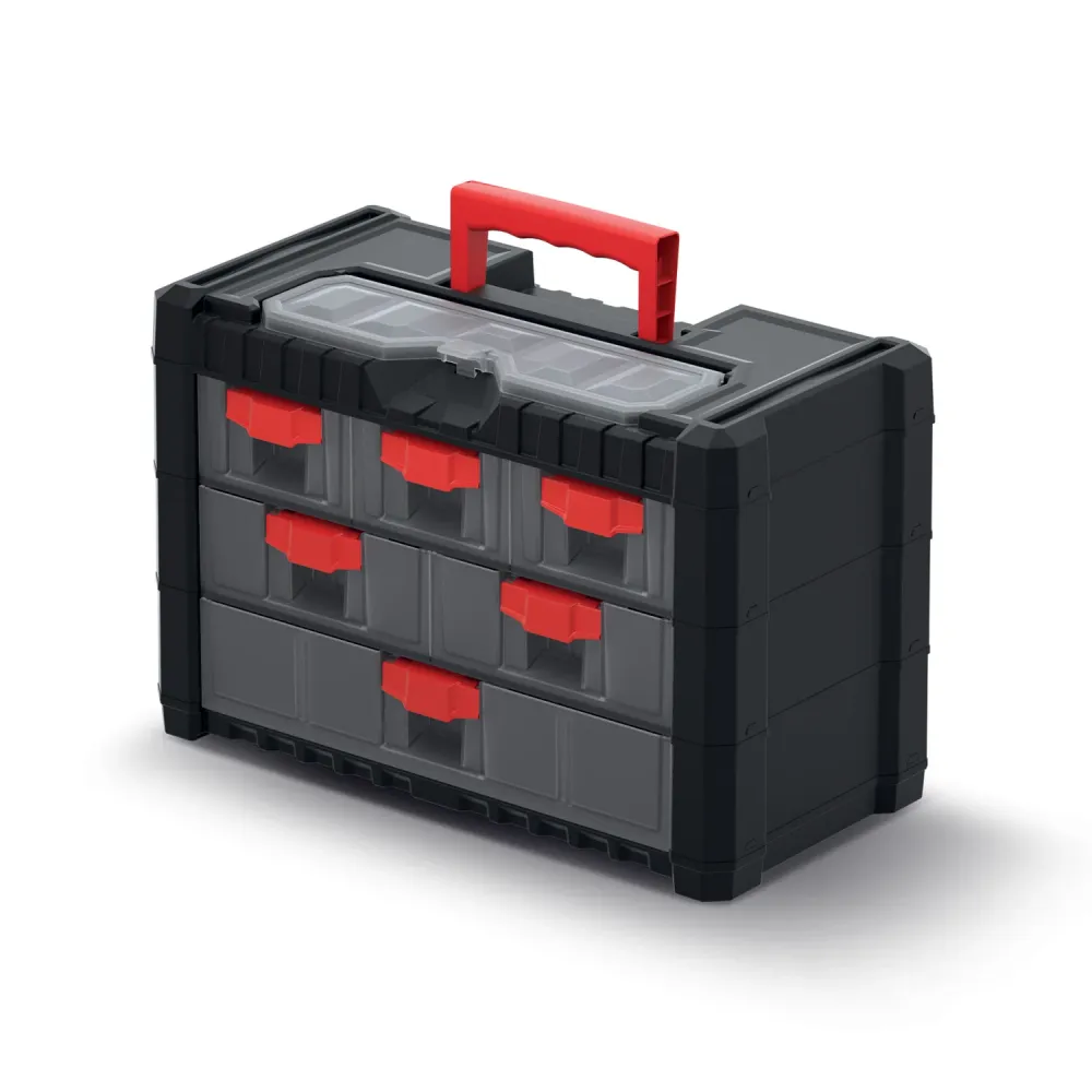 Kistenberg KMC301 Verkstad Verktyg Organizer Multicase Cargo 30 6 Lådor Bärhandtag Lock Organizer Portable
