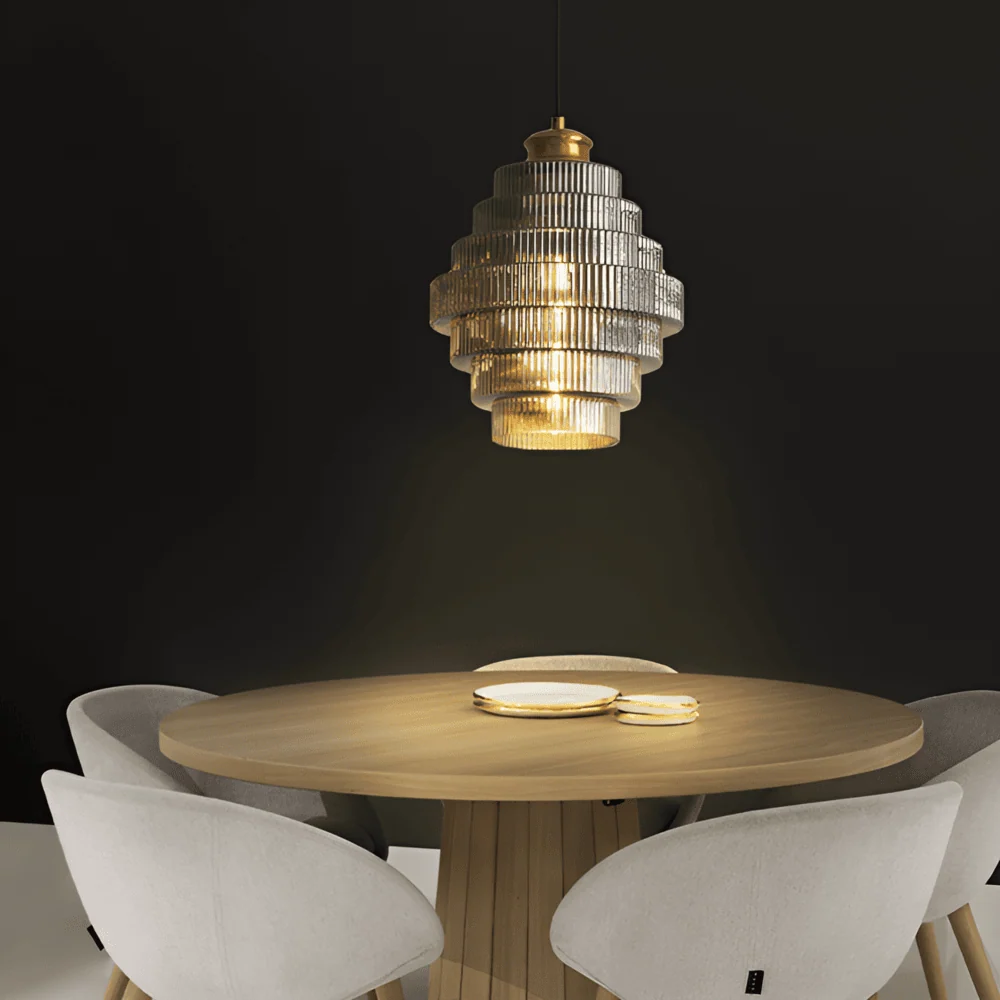 Curve - Arkaisk Ljuskrona med Trappstegsformad Design