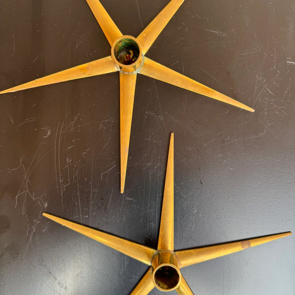 2st ljusstakar från Ystad Metallisk