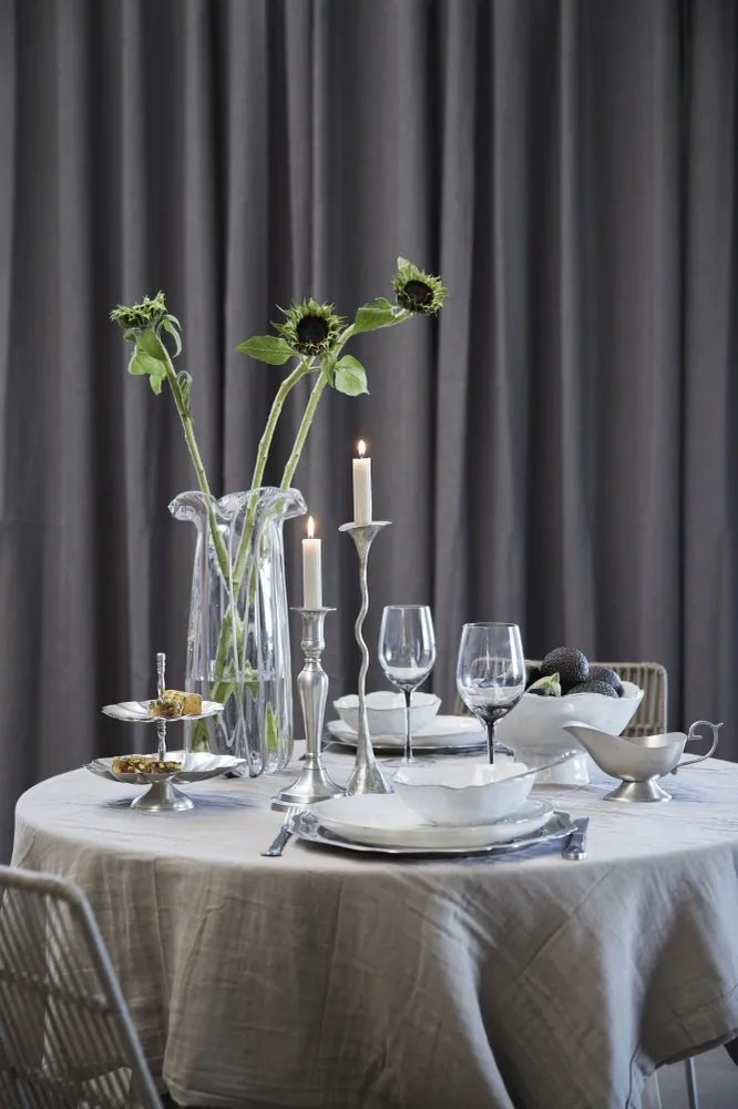 Alberta vas H40 cm. sheer Brushed Nickel