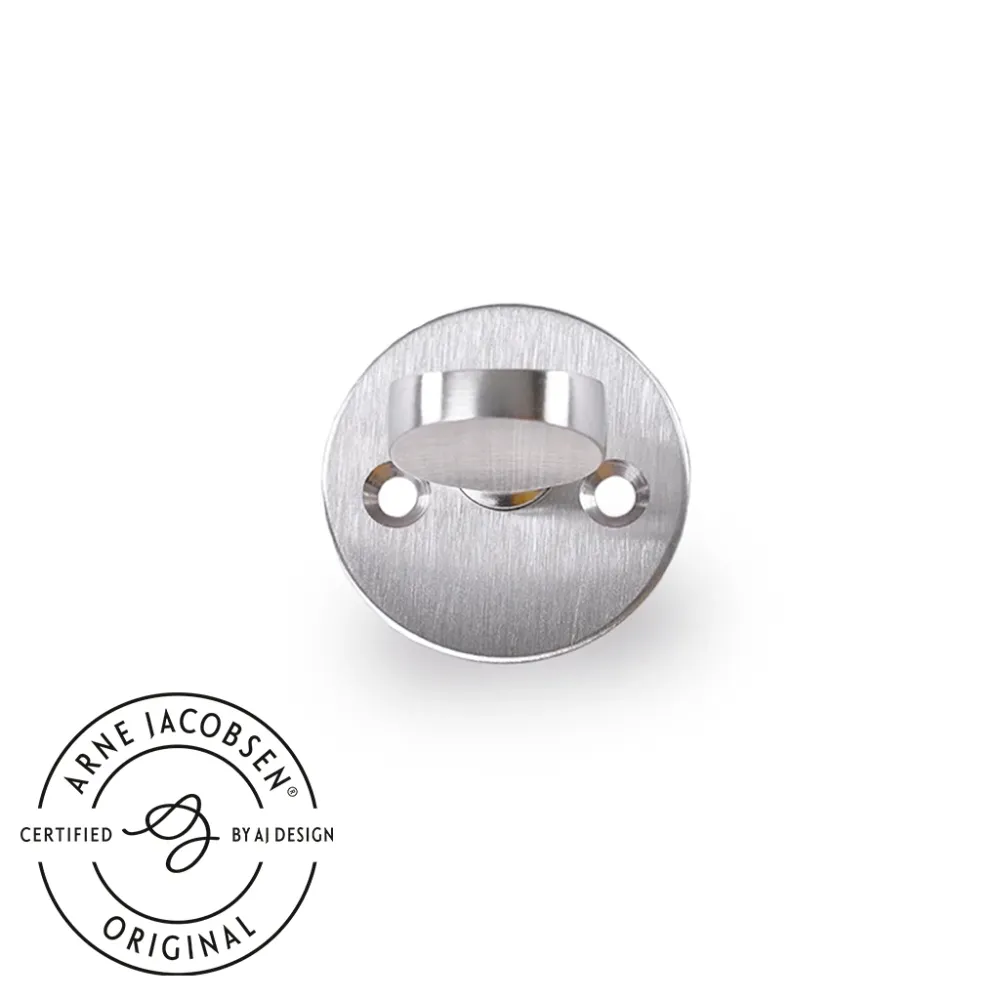 Arne Jacobsen vred för ytterdörr i borstat rostfritt stål cc 30 mm. ASSA