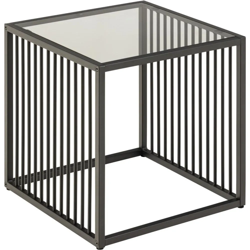 Auxerre Sidobord 40x40x40 cm Härdat glas