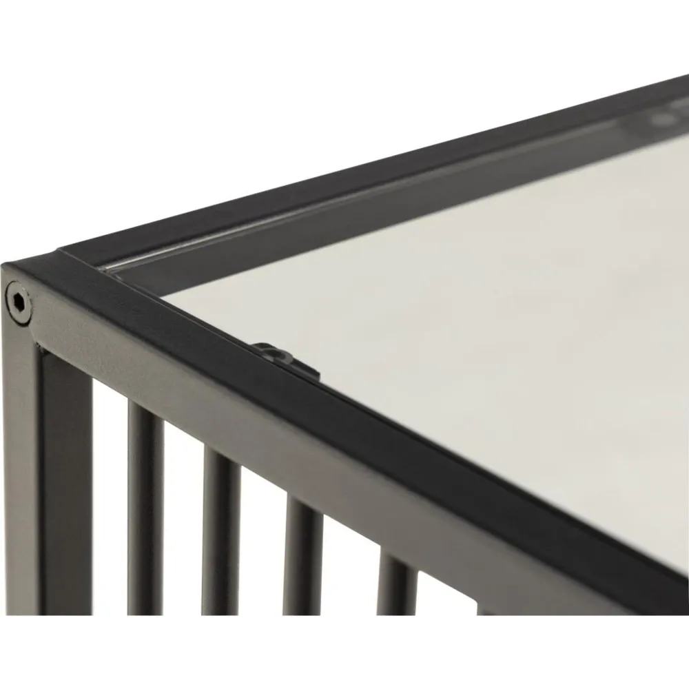 Auxerre Sidobord 40x40x40 cm Härdat glas