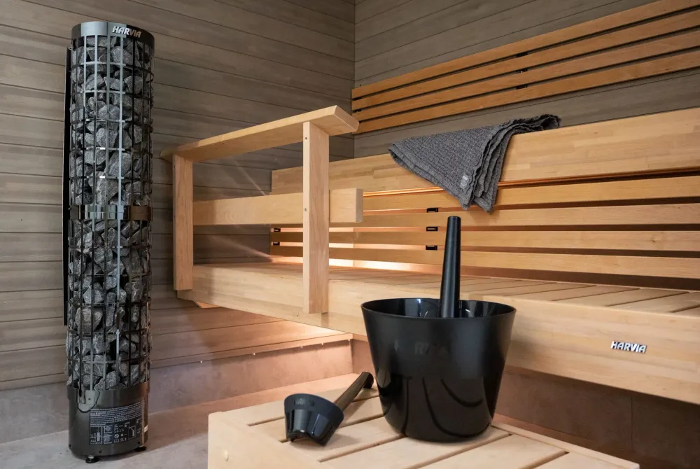 Bastustäva med Bastuskopa Harvia Click Plast Onyx 7 L