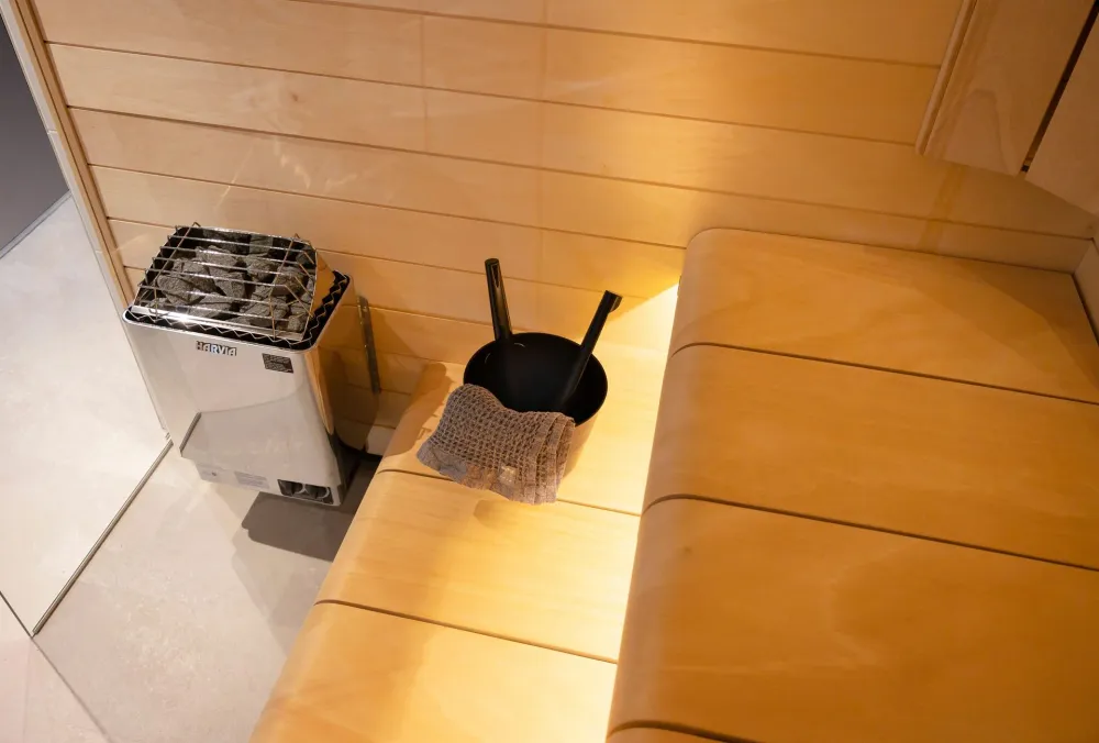 Bastustäva med Bastuskopa Harvia Click Plast Onyx 7 L
