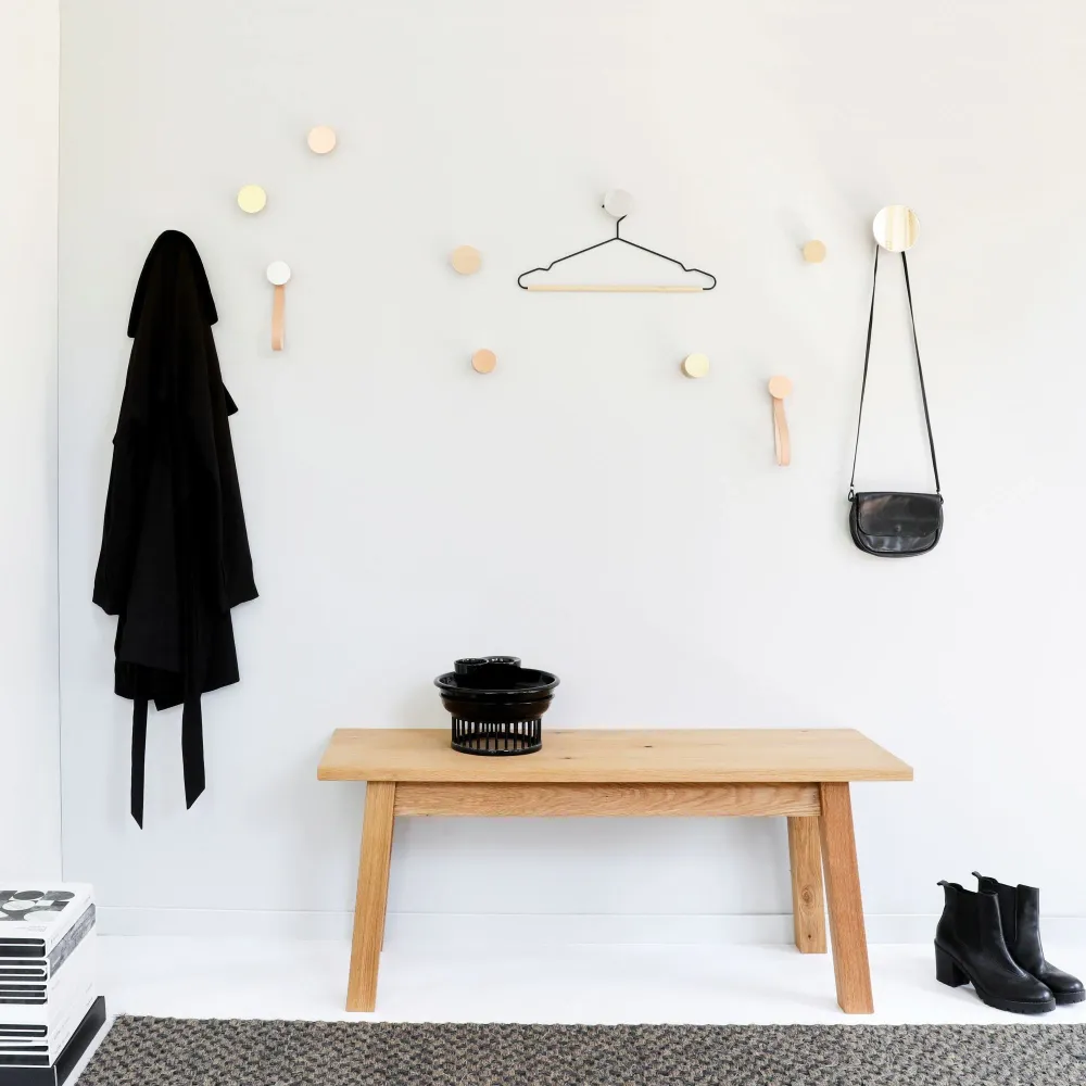 Beech Wood & Terra cotta Wall Hook / Knob Industrial Design