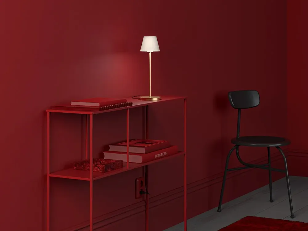 Bordslampa Gil satin brass | Variable Speed | Overload Protection