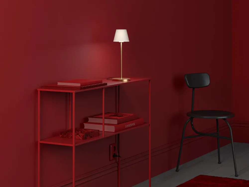 Bordslampa Gil satin brass | Variable Speed | Overload Protection