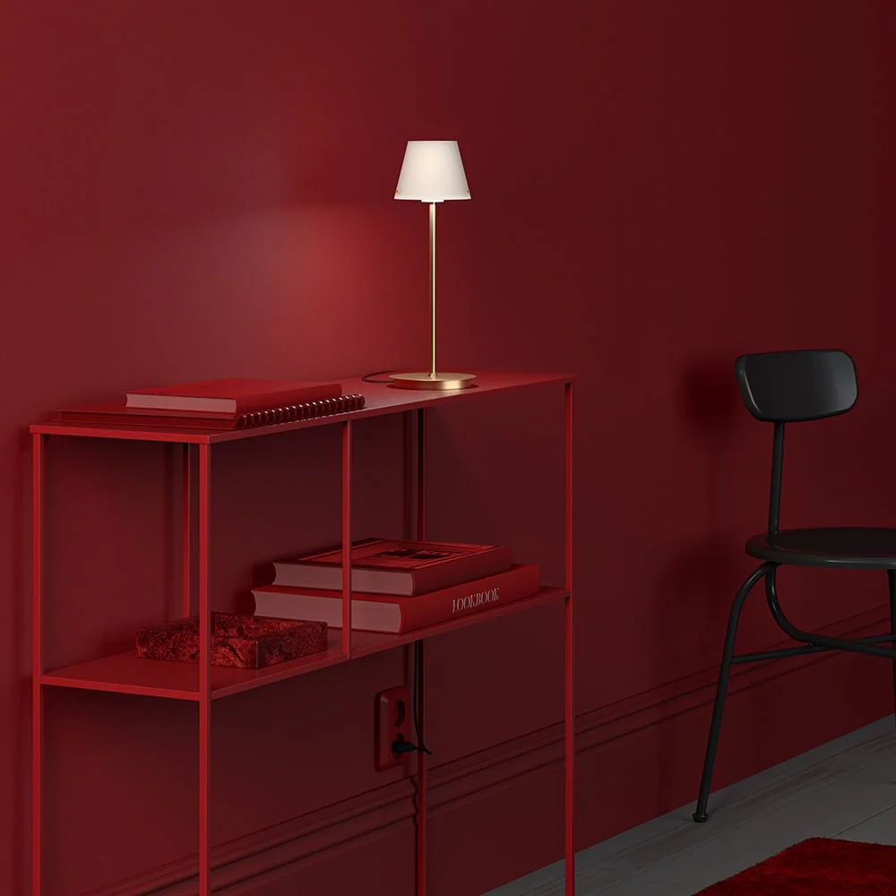 Bordslampa Gil satin brass | Variable Speed | Overload Protection