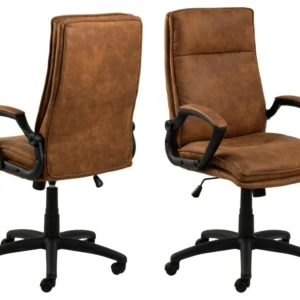 Brad Kontorsstol Preston Camel Brushed Nickel