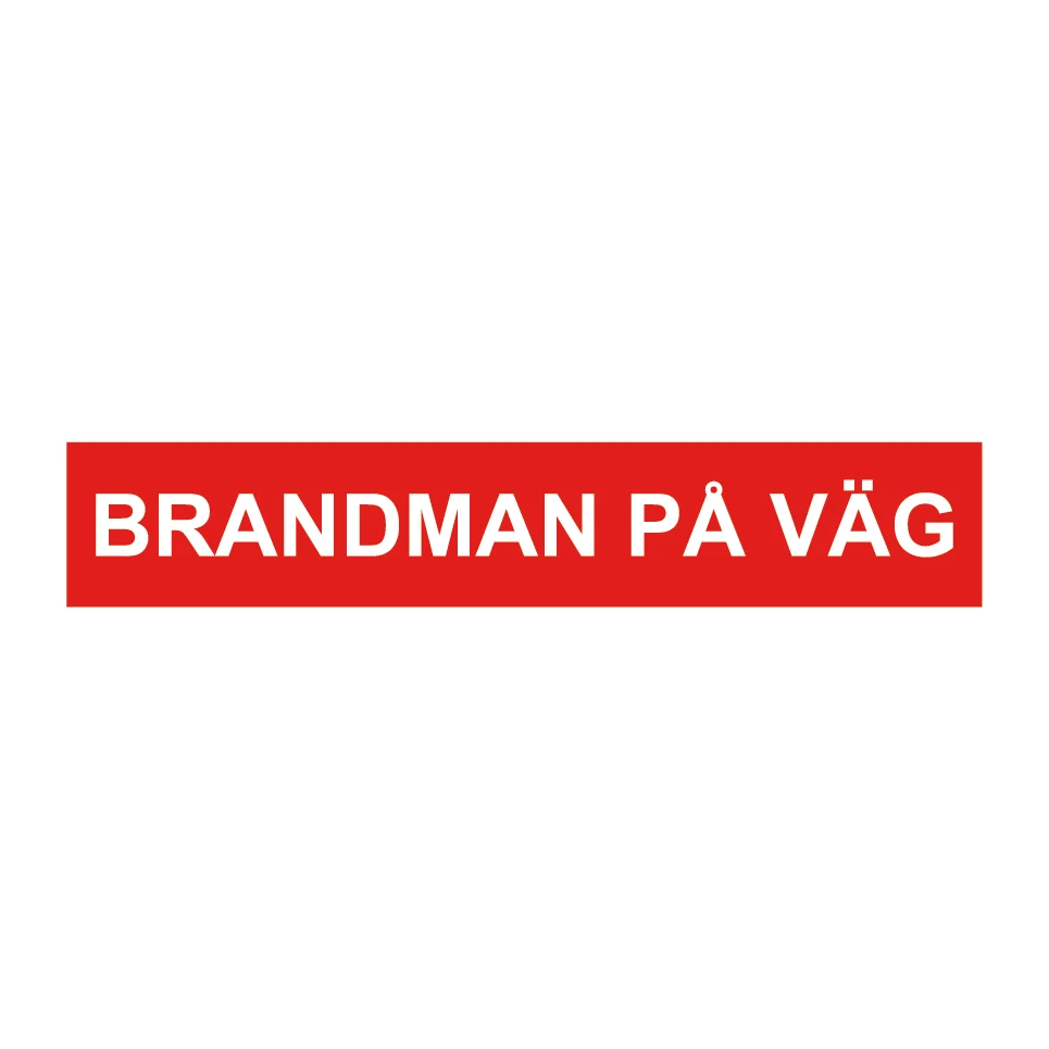 Brandman på väg Industrial Design 500x90mm