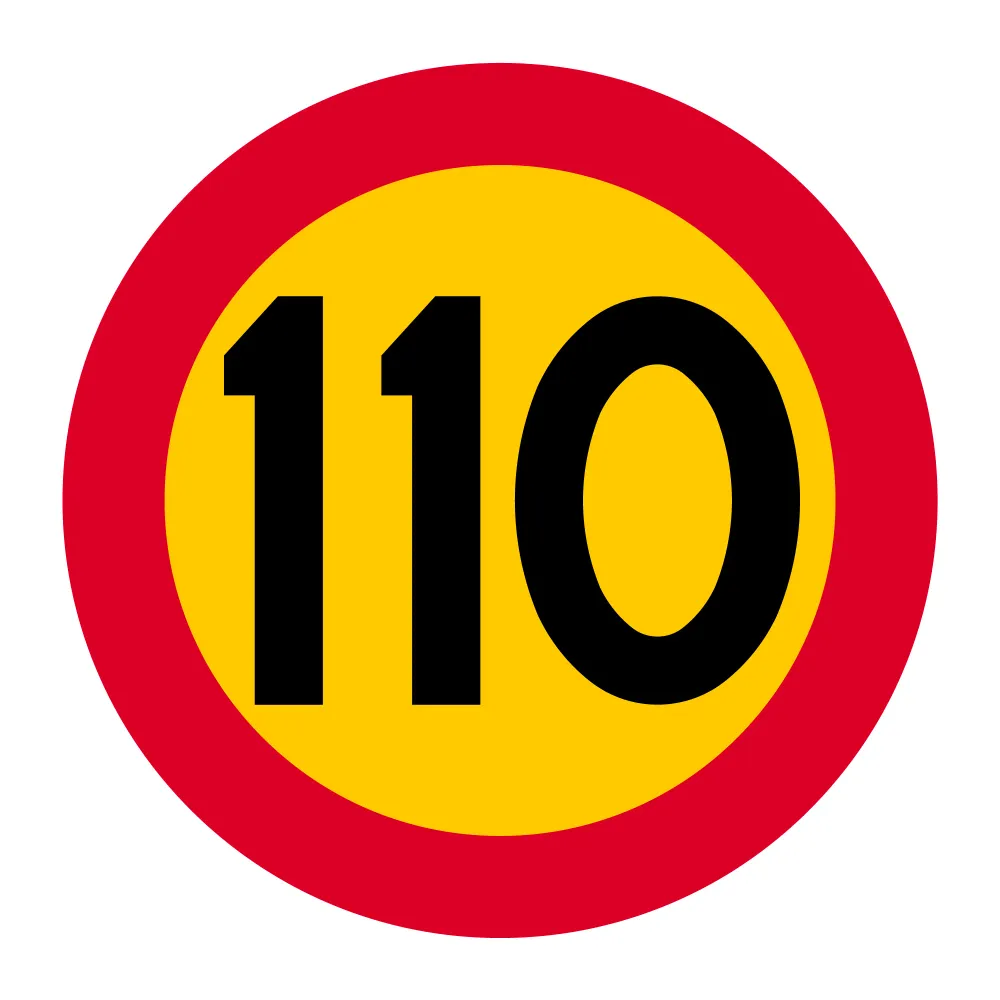 C31-11 Hastighetsbegränsning 110 km/h 450mm