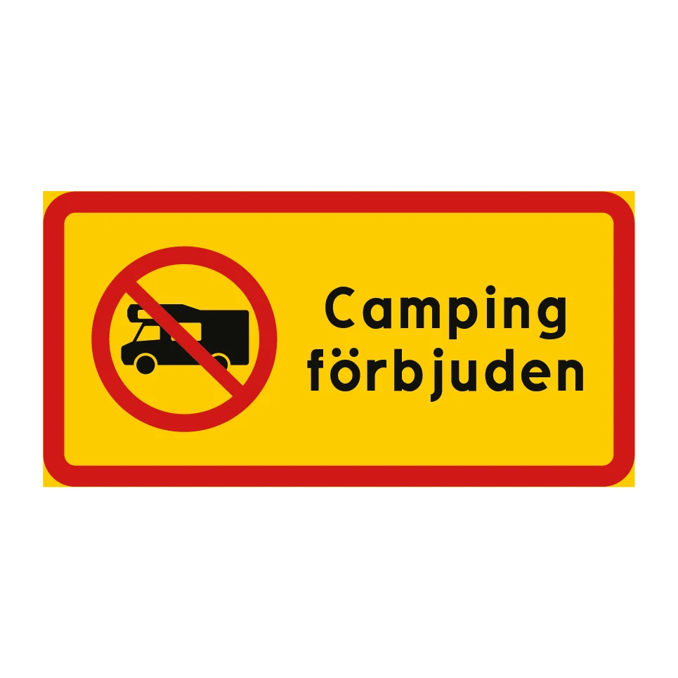 Camping förbjuden husbil 400x200mm