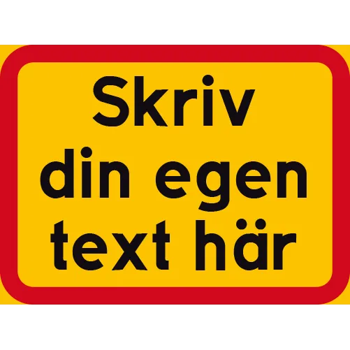 Citron tilläggstavla med egen text 400x200