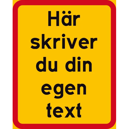 Citron tilläggstavla med egen text 400x200