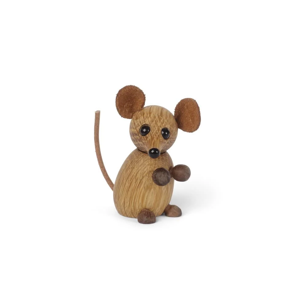 City Mouse Trädekoration 6,7 cm Ek
