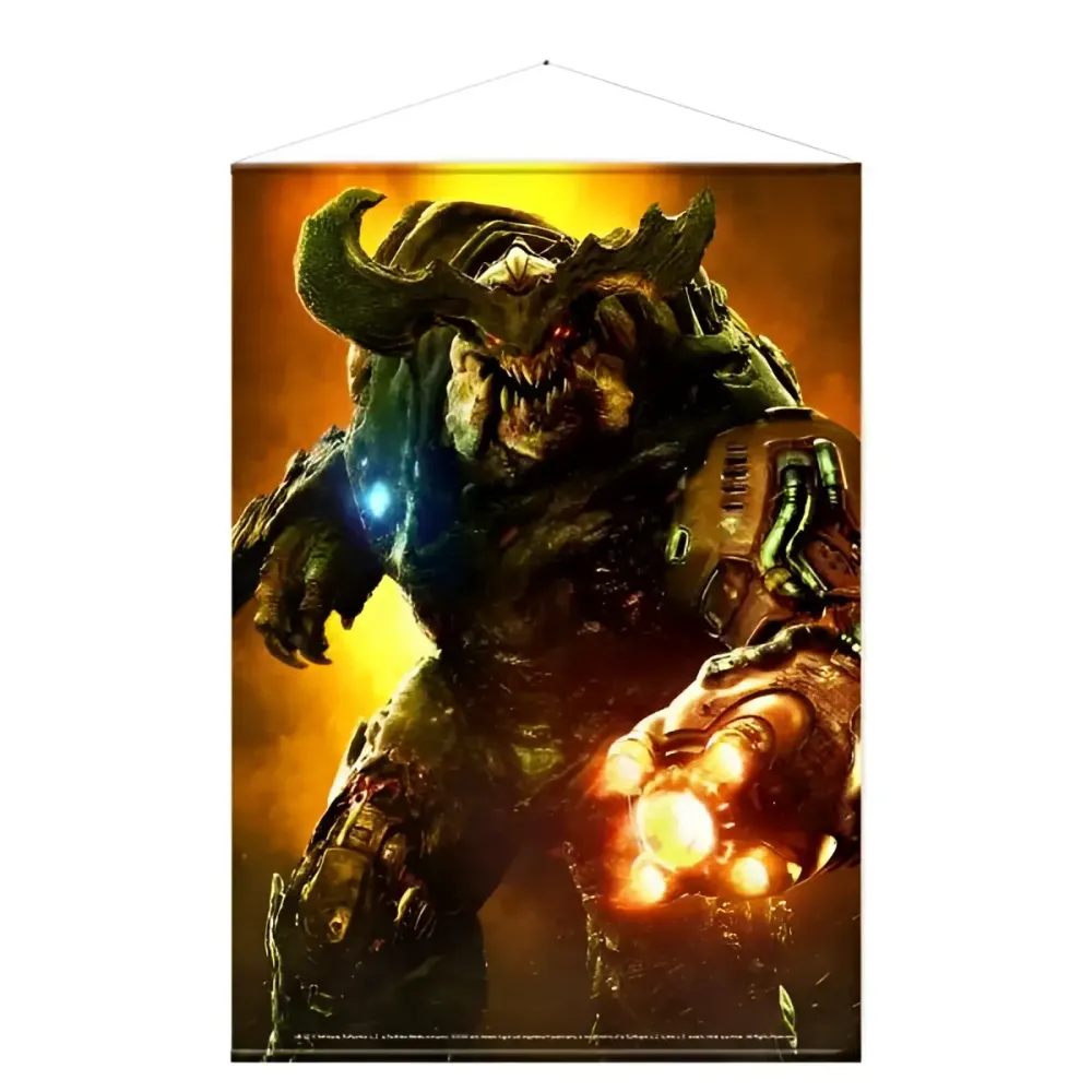 Doom Cyber Demon Wallscroll Quick-Release