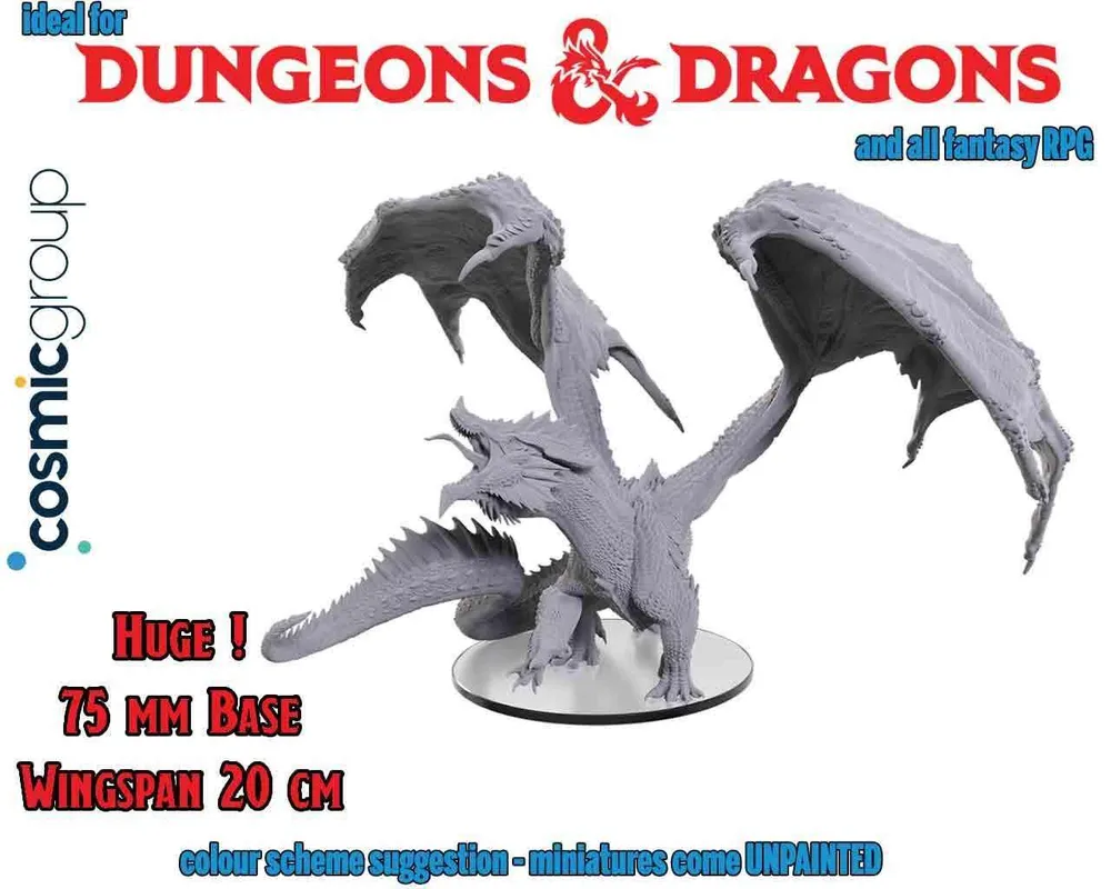 Dungeons & Dragons - Nolzur's Marvelous Miniatures - Adult Ruby Dragon Tyrant Made USA
