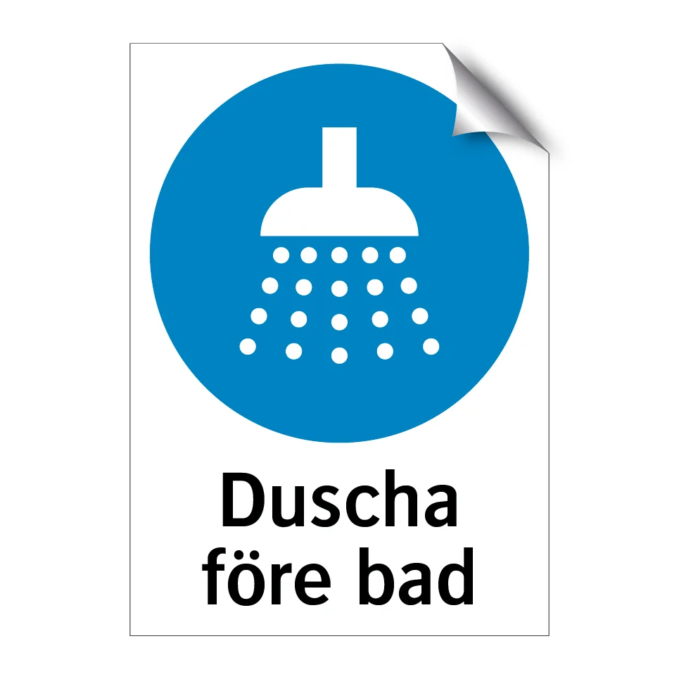 Duscha före bad Easy Installation 148x210mm