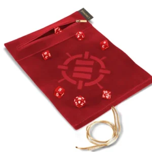 ENHANCE Roll on Scroll™ Tärningsmatta & 7pc Akryl Tärningsset Röd