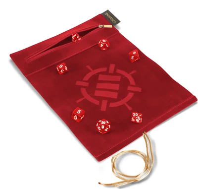 ENHANCE Roll on Scroll™ Tärningsmatta & 7pc Akryl Tärningsset Röd