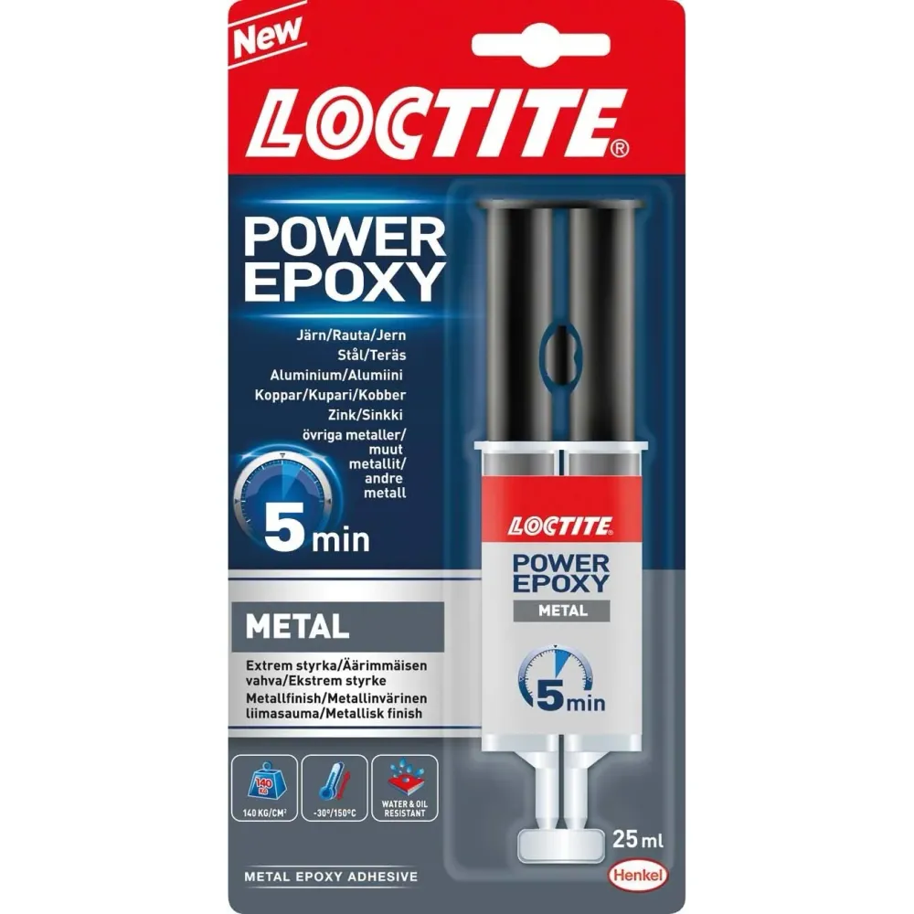 Epoxylim 25 ml Stål 5 minuter Loctite