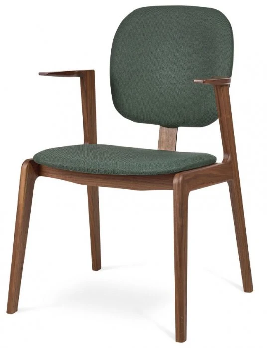 Ergonomisk design Cliff Karmstol Valnötsträ Cura