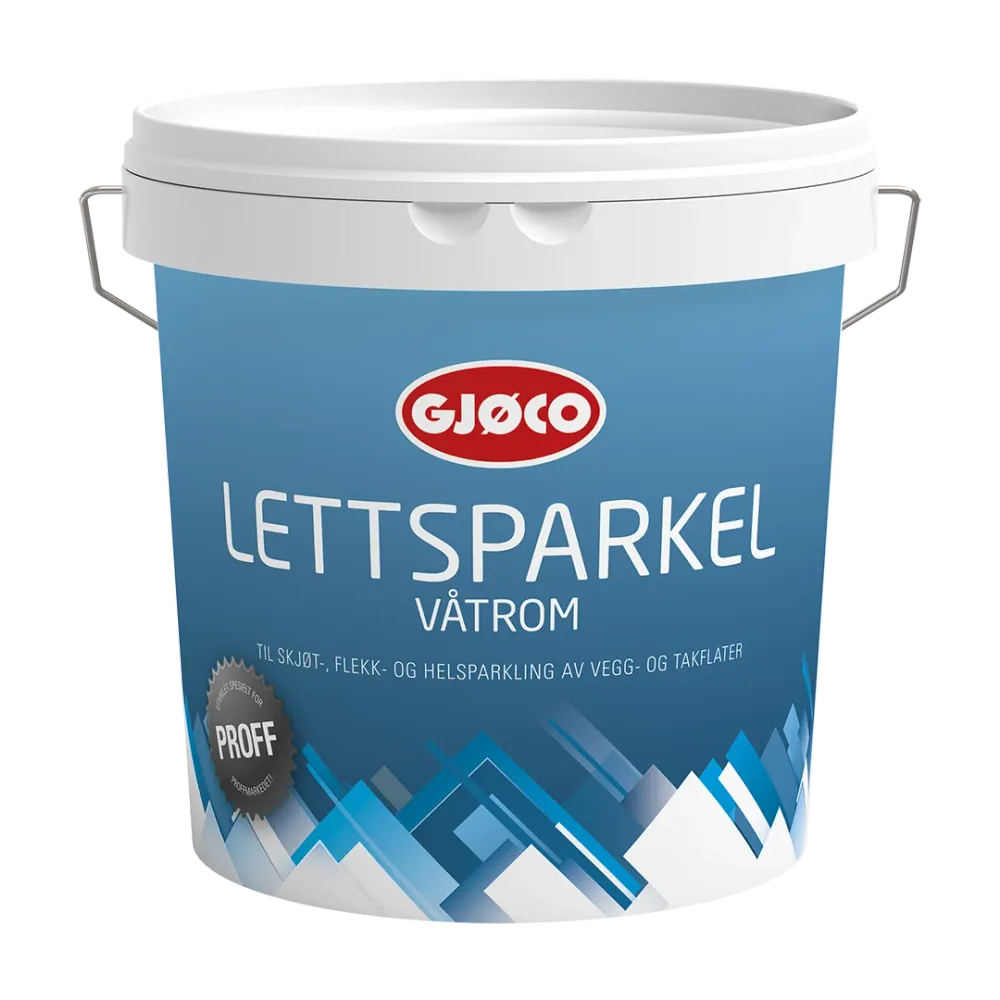 Gjøco Proff Lättspackel Våtrum - Lättanvänt våtrumsspackel av hög kvalitet. 3l